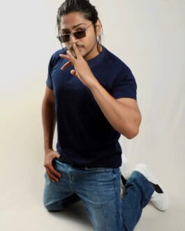 Premium Solid Navy Blue T-Shirt