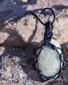 Amazonite Macrame Necklace