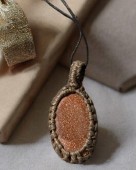 Mystic Goldstone Macrame Necklace 2